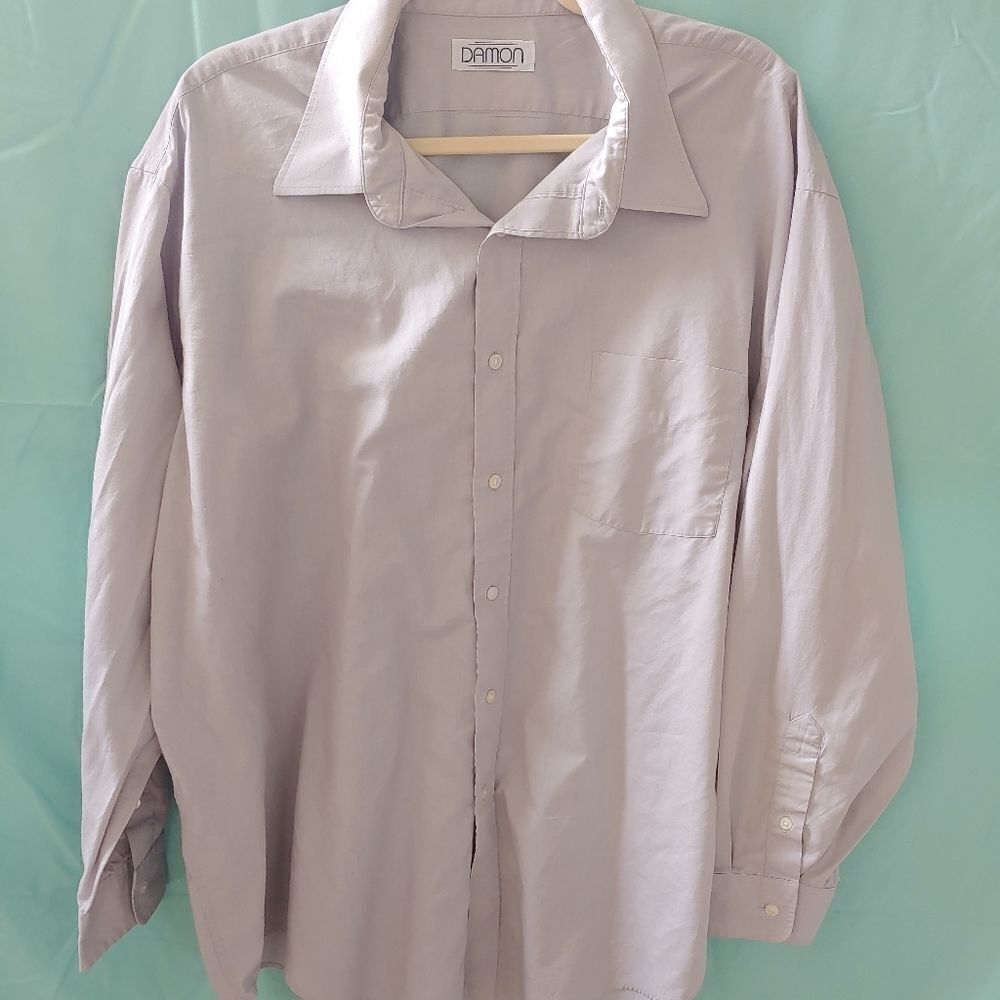 Damon VINTAGE Men's BIG Size (No tag See Description) Grey Dress Button Up Shirt